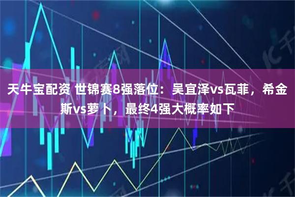 天牛宝配资 世锦赛8强落位：吴宜泽vs瓦菲，希金斯vs萝卜，最终4强大概率如下
